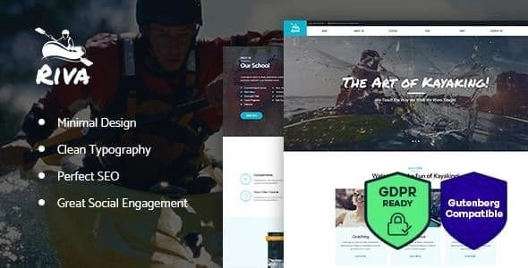 Kayaking / Paddling / Water Sports & Outdoors WordPress Theme