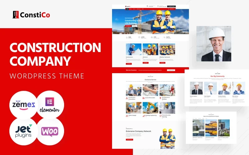 Constico – Construction WordPress Elementor Theme WordPress Theme
