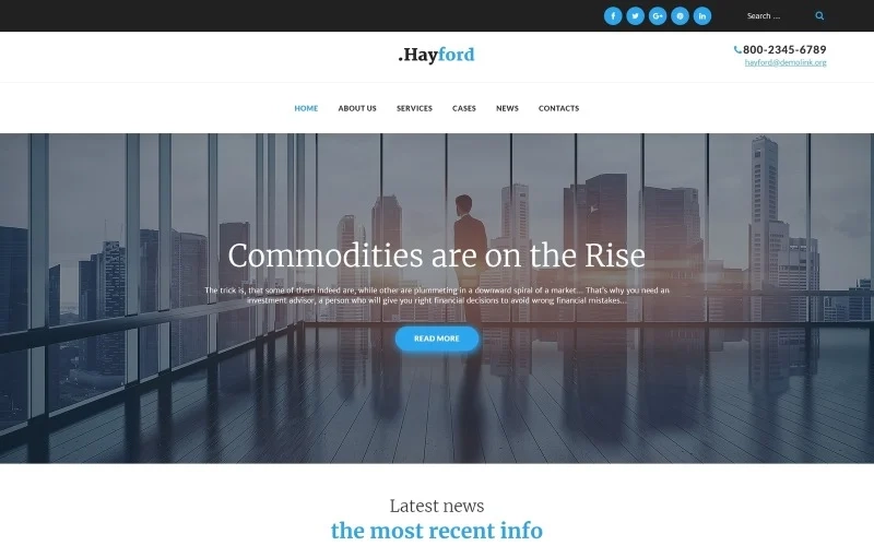 Hayford – Investment Consulting Services Responsive WordPress Theme