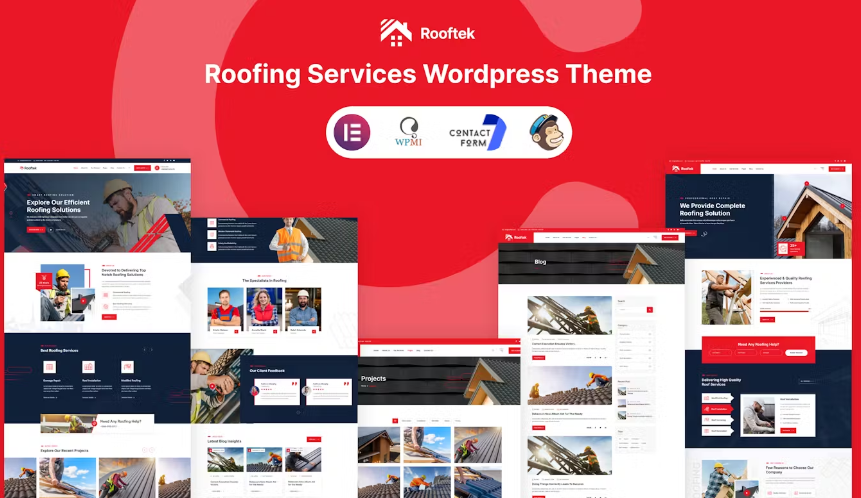 Rooftek – Roofing Services WordPress Theme