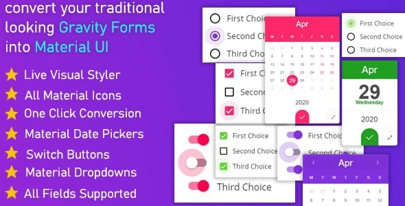 Gravitizer – Gravity Forms Material UI Styler