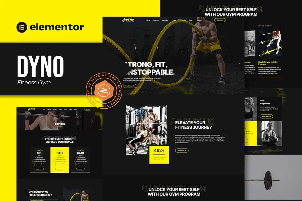 Dyno – Fitness Gym Elementor Pro Template