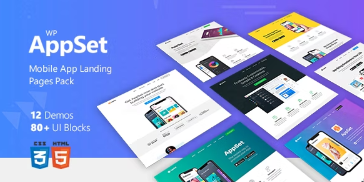 Appset – App Landing Page WordPress Responsive Theme in Marketing Blog & Digital Portfolio Showcase