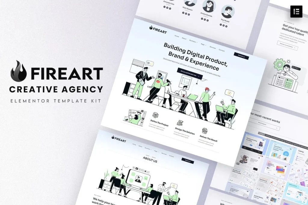 Fireart – Creative Agency Elementor Template