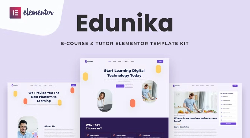Edunika – Online Education Elementor Template