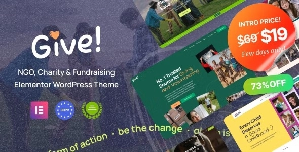 Give – NGO & Charity WordPress Theme