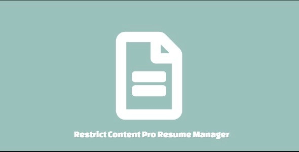 Restrict Content Pro – Resume Manager