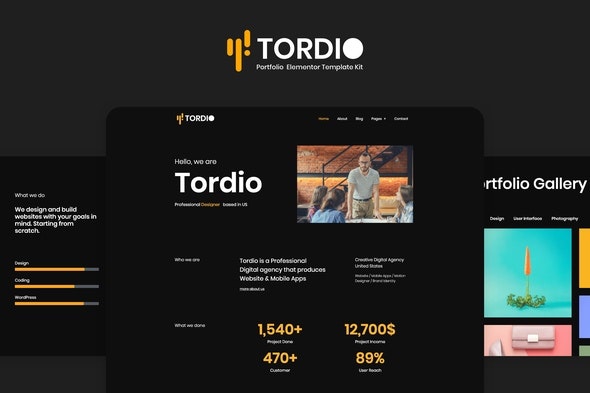 Tordio – Portfolio Digital Agency Template