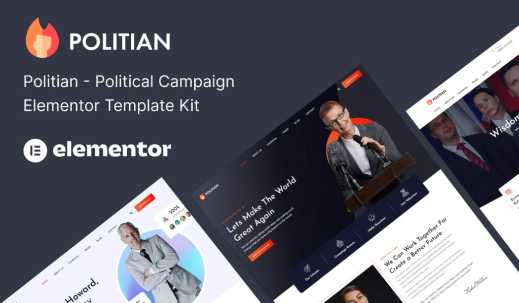 Politian – Political Campaign & Elections Elementor Template