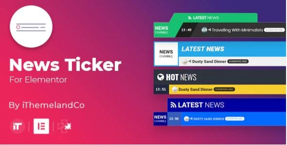 iThemeland News Ticker for Elementor