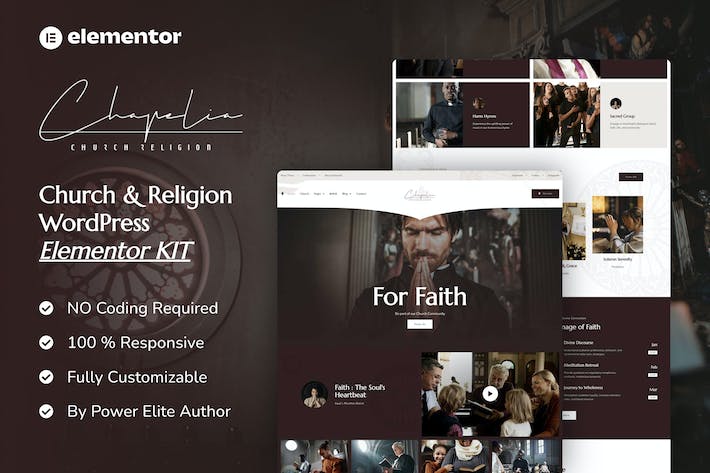Chapelia – Church & Religion Elementor Pro Template