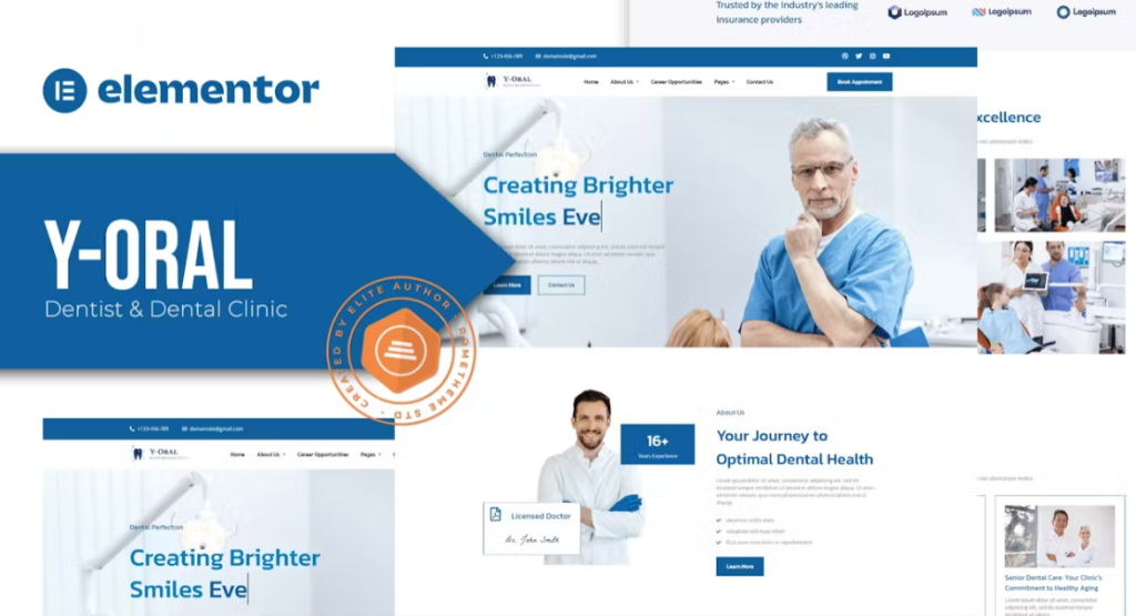 Y-Oral – Dentist & Dental Clinic Elementor Template