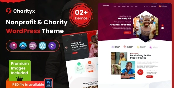 Charityx – Charity & Nonprofit WordPress Theme