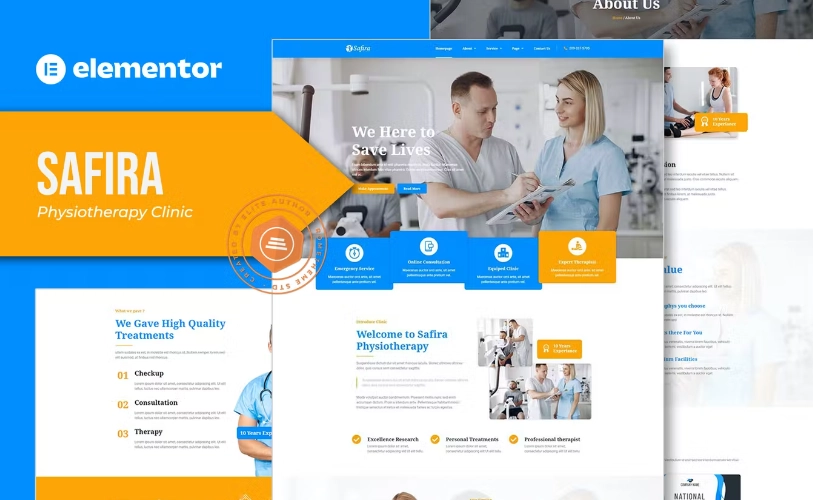 Safira – Physiotherapy Elementor Template