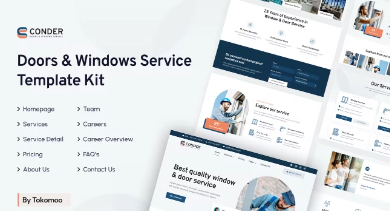 Conder | Doors & Windows Service Elementor Template