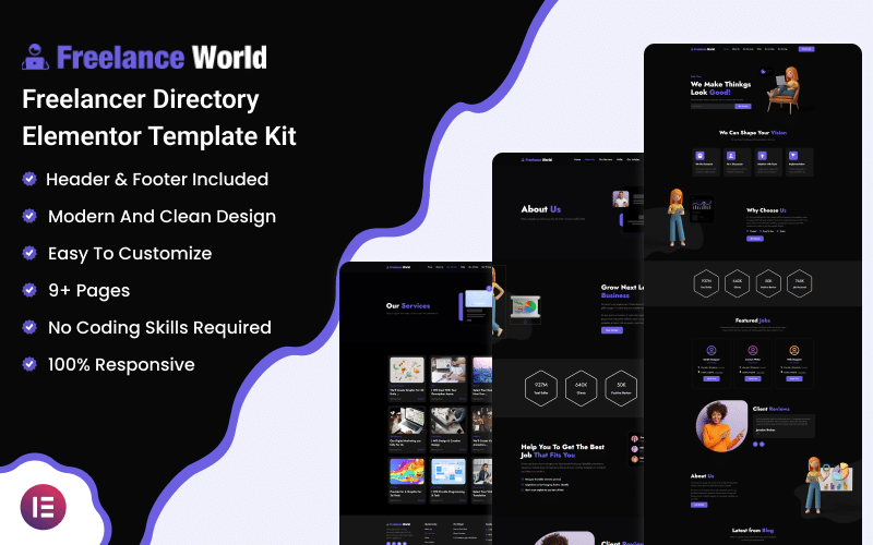 Freelance World – Freelancer Directory Elementor Template Kit
