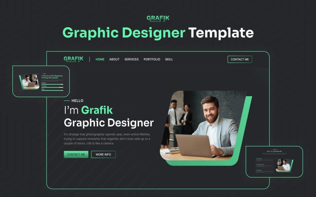 Grafik v3 – Elementor Portfolio Template for Graphic Designers Elementor Kit
