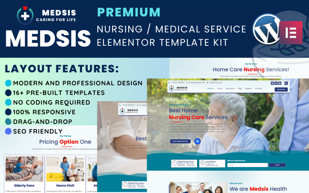 Medsis – Nursing, Medical & Healthcare Services Elementor Template
