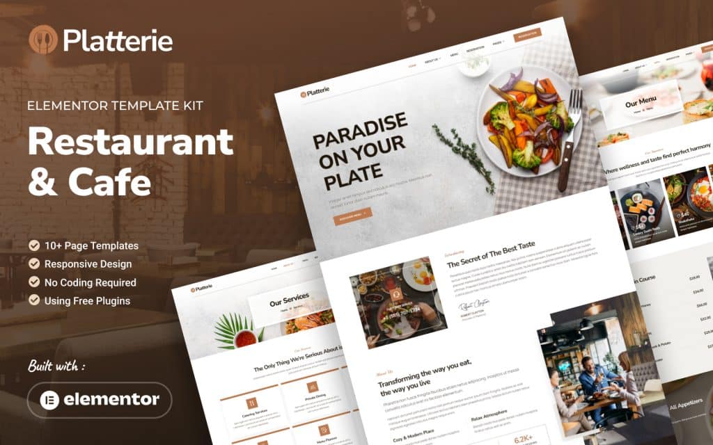 Platterie – Restaurant & Cafe Elementor Template Kit